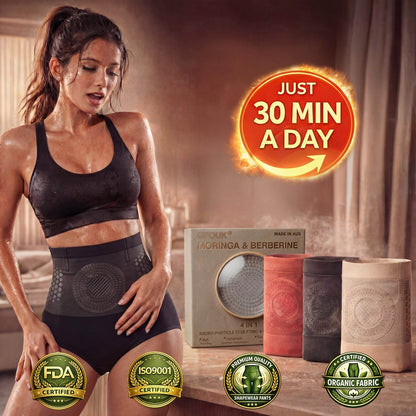 🌾GFOUK®Moringa & Berberine 4-in-1 Microparticle Sculpting & Fat-Burning Shorts