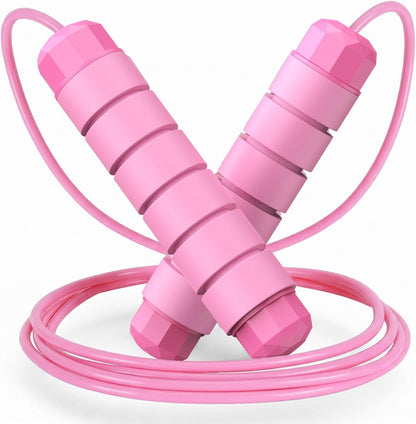 Jump Rope, Tangle-Free Rapid Speed Jumping Rope Cable with Ball Bearings for Women, Men & Kids