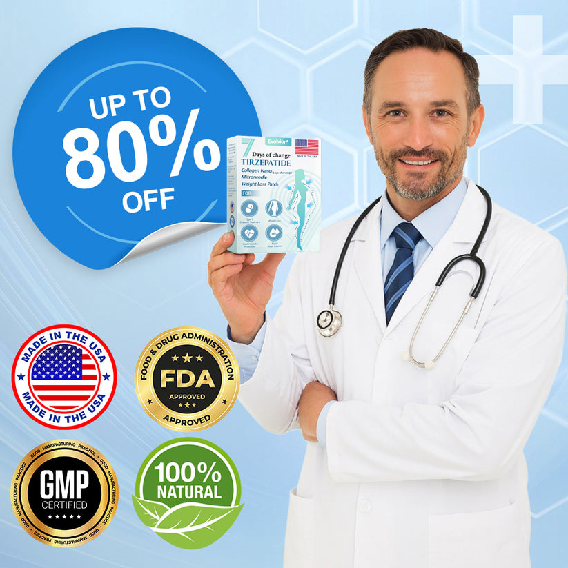 【Last Day Promotion 80% OFF🌟】✨ Evolvion® 𝐓𝐢𝐫𝐳𝐞𝐩𝐚𝐭𝐢𝐝𝐞 & 𝐂𝐨𝐥𝐥𝐚𝐠𝐞𝐧 𝐍𝐚𝐧𝐨 𝐌𝐢𝐜𝐫𝐨𝐧𝐞𝐞𝐝𝐥𝐞 𝐖𝐞𝐢𝐠𝐡𝐭 𝐋𝐨𝐬𝐬 𝐏𝐚𝐭𝐜𝐡丨Targets Obesity, Loose Skin, High Blood Pressure, Diabetes, Fatty Liver, Joint Pain, Brain Fog, Low Energy, Body Aches, and More