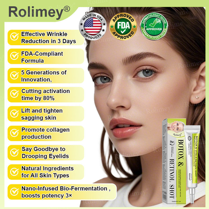💞Made and shipped from the USA 💫Rolimey® Botox & Vita-A Retinol Shot Wrinkle-Lift Tightening cream - Last Day Promotion 70% OFF