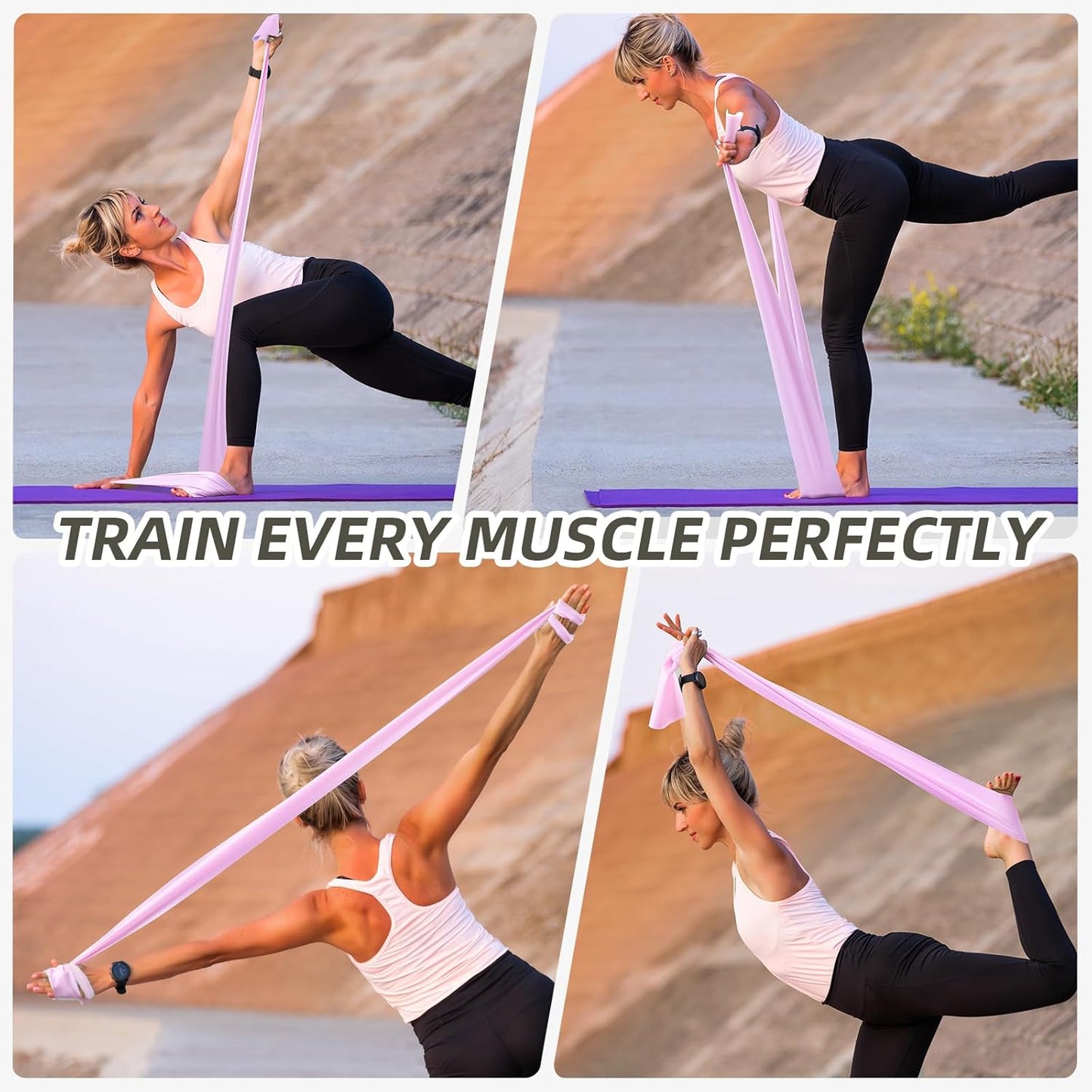 Resistance Bands for Working Out,   Stretch Bands for Pilates