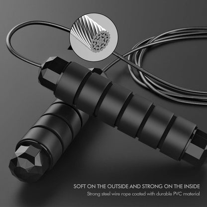 Jump Rope, Tangle-Free Rapid Speed Jumping Rope Cable with Ball Bearings for Women, Men & Kids