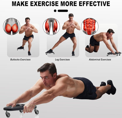 Ab Roller Wheel for Core Workout – Extra-Wide Ab Exercise Equipment for Abs, Arms & Back