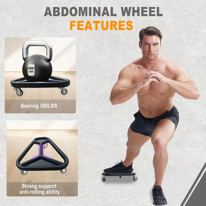 Ab Roller Wheel for Core Workout – Extra-Wide Ab Exercise Equipment for Abs, Arms & Back