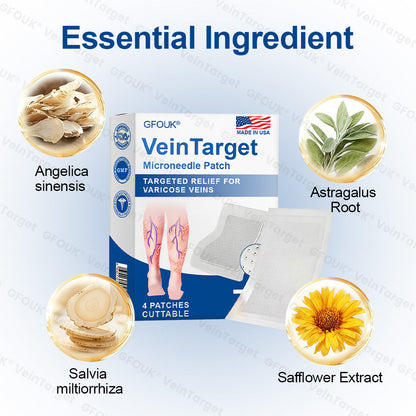 🇺🇸👨‍⚕️🦵✅GFOUK® VeinTarget Microneedle Patch⚡Instant Relief, Long-Term Results