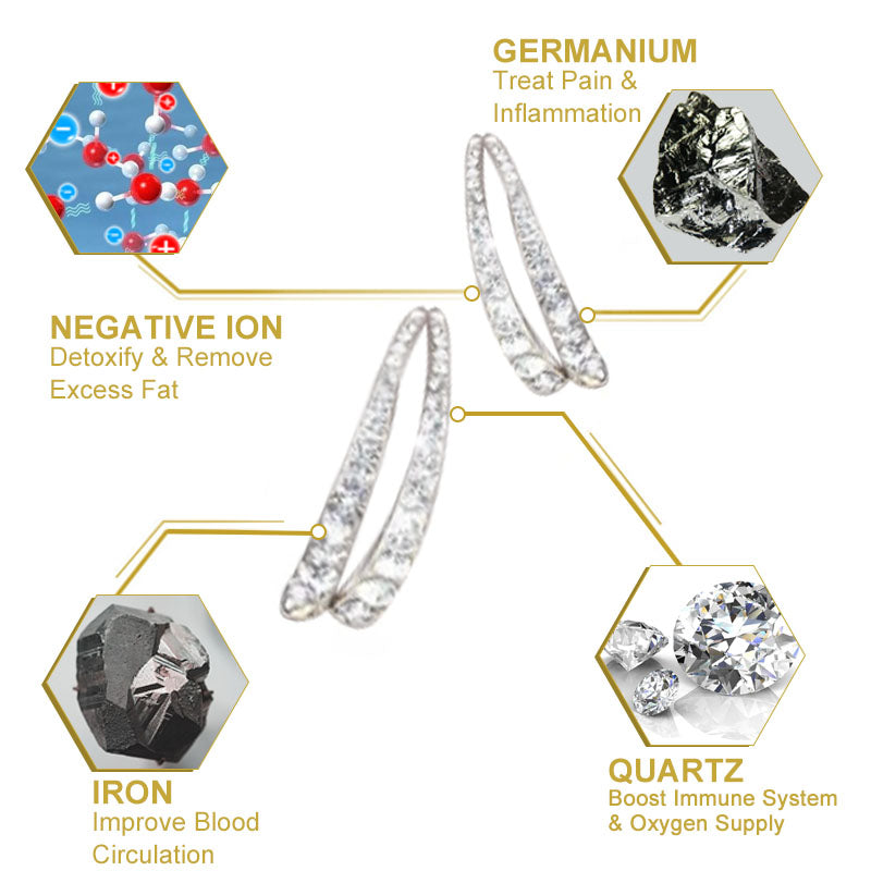 🎄Oferta especial de Navidad 70%OFF🎄-Futusly™  Pendientes curvos de cruz de germanio magnético linfático💜