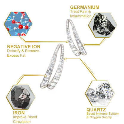🎄Oferta especial de Navidad 70%OFF🎄-Futusly™  Pendientes curvos de cruz de germanio magnético linfático💜